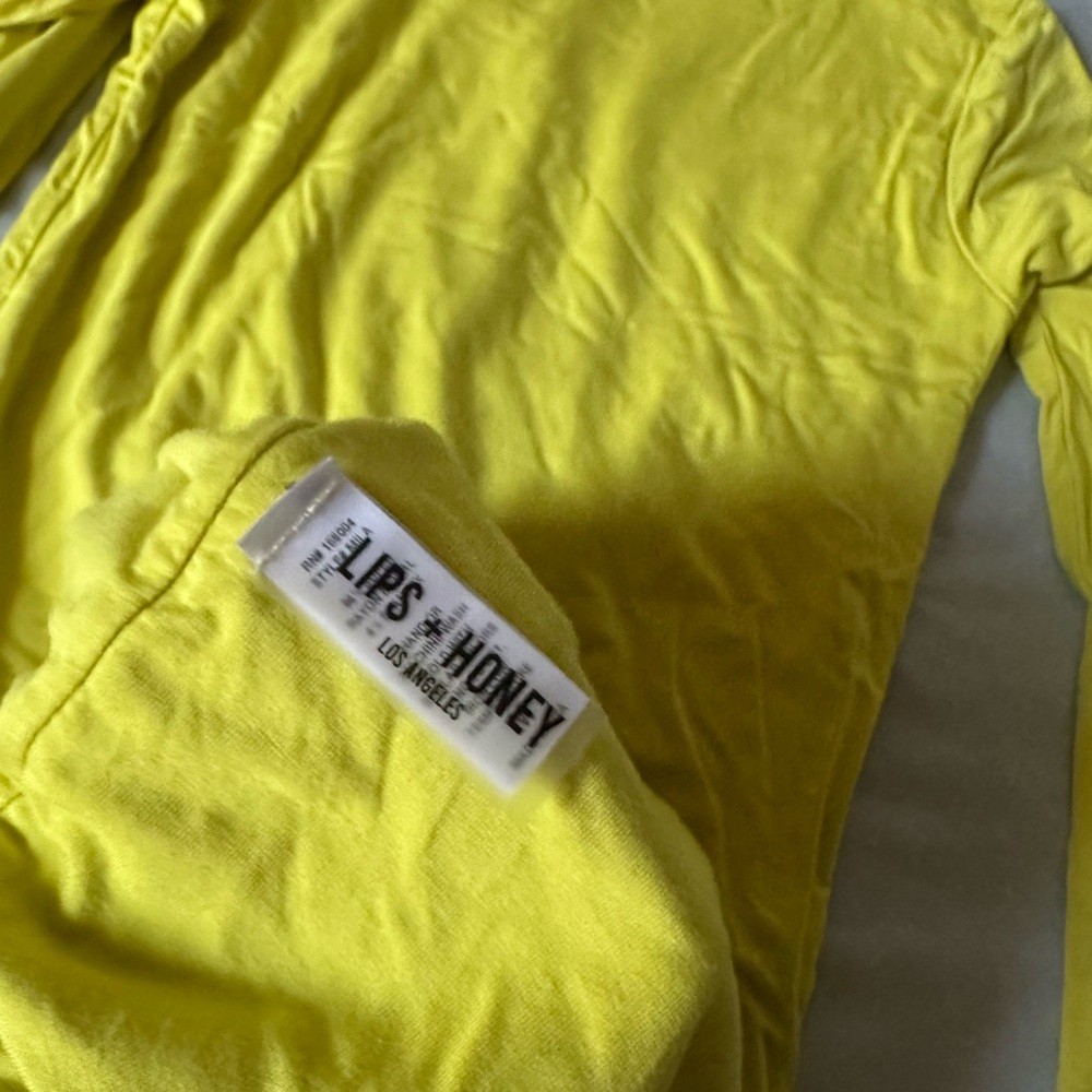 Lips and Honey Lime yellow two piece set